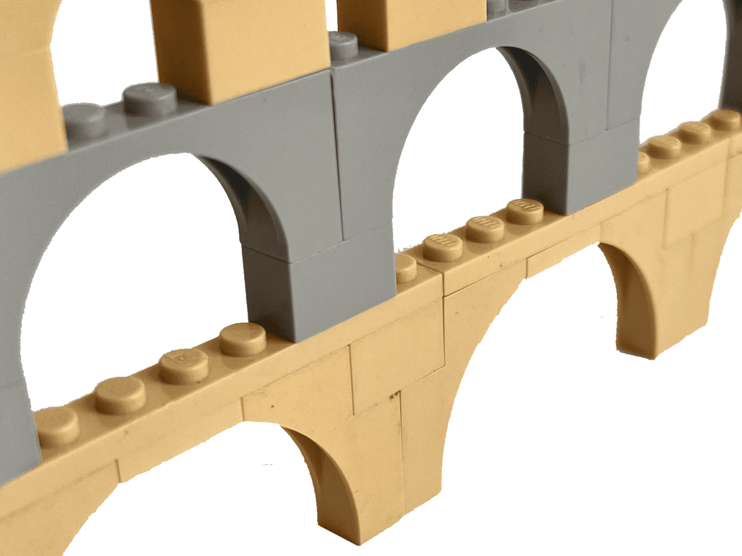 A LEGO aqueduct, illustrating layered, well-engineered architecture