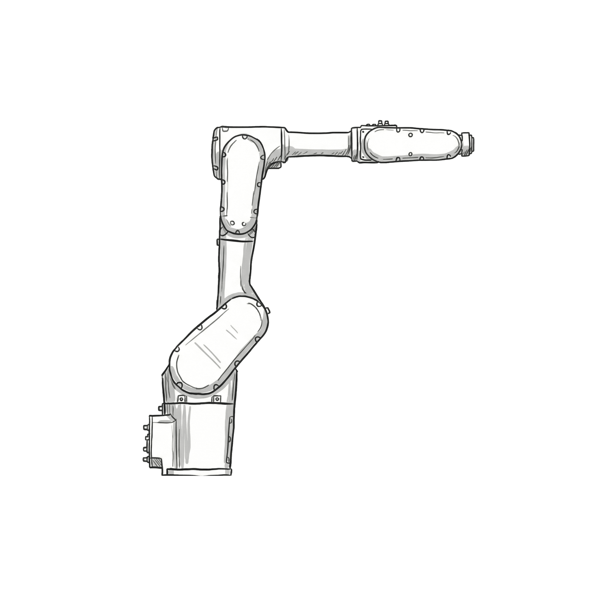 Sketch of the ABB IRB1300 six-axis industrial robot